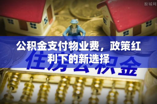 商洛公积金支付物业费，政策红利下的新选择