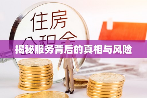 商洛揭秘服务背后的真相与风险
